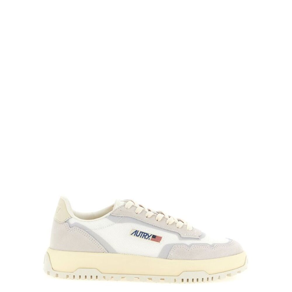 Autry Gray Cotton Low Top Men's Sneakers